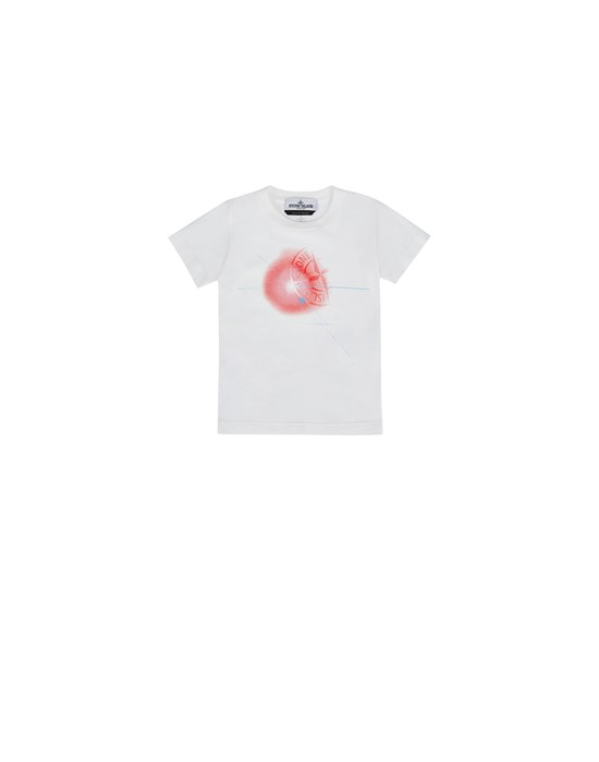 Short sleeve t-shirt Man 21055 COTTON JERSEY 30/1_‘LENS FLARE TWO’ PRINT_GARMENT DYED Front STONE ISLAND BABY