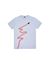 1 of 4 - Short sleeve t-shirt Man 21057 COTTON JERSEY_ ‘VAPOR TRAIL THREE’ PRINT_GARMENT DYED Front STONE ISLAND TEEN