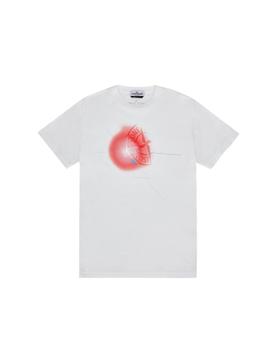 Short sleeve t-shirt Man 21055 COTTON JERSEY 30/1_‘LENS FLARE TWO’ PRINT_GARMENT DYED Front STONE ISLAND TEEN