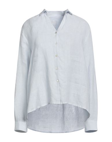 120% Lino Woman Shirt Light Grey Size 8 Linen