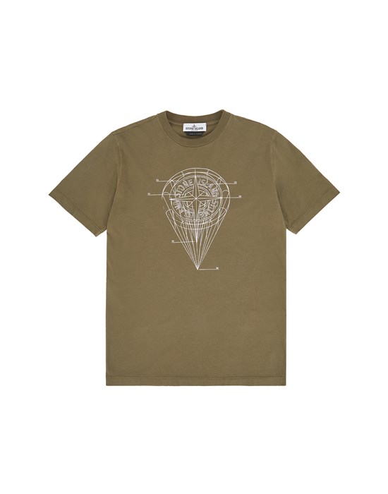 T-shirt manches courtes Homme 21051 COTTON JERSEY,'DIAGRAM THREE' PRINT_GARMENT DYED Front STONE ISLAND TEEN