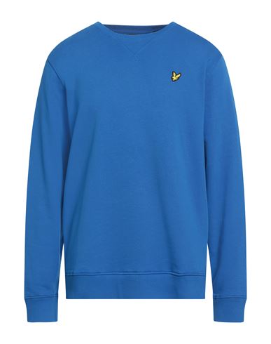 Lyle & Scott Man Sweatshirt Bright Blue Size Xl Cotton In Blue