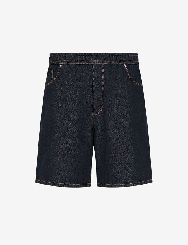 Armani Exchange Shorts In Denim Blu Cotone, Poliestere, Elastan