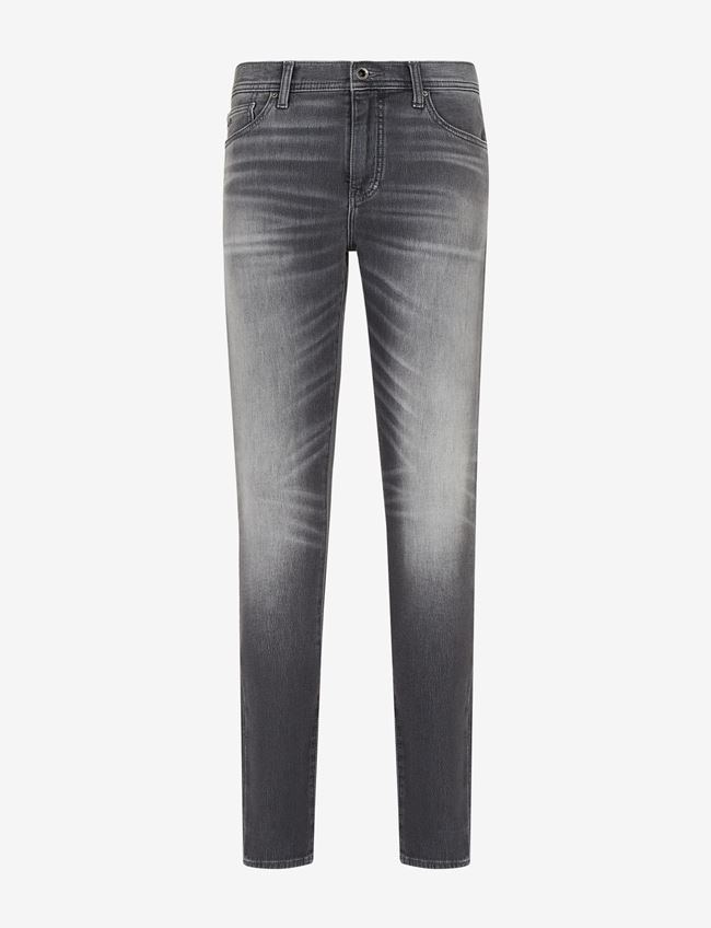Armani Exchange Jeans Skinny Grigio Cotone, Poliestere, Elastan