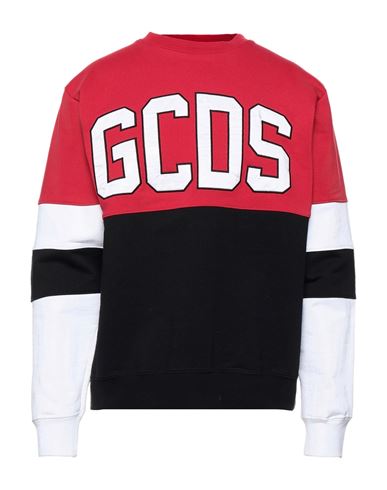 Gcds Man Sweatshirt Red Cotton Cover