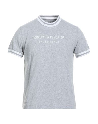 Cooperativa Pescatori Posillipo Man T-shirt Light Grey Size S Cotton, Elastane