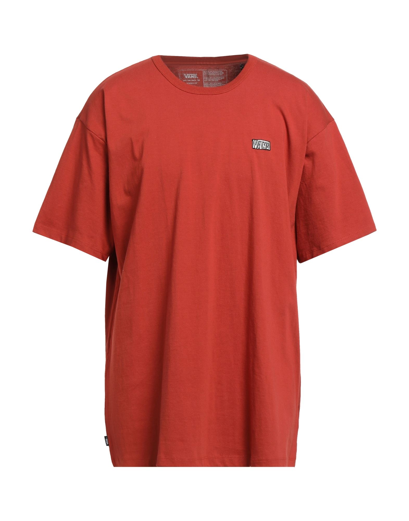 Vans Man T-shirt Rust Size Xl Cotton In Red