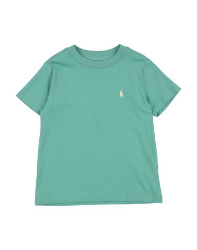 Polo Ralph Lauren Babies'  Cotton Jersey Crewneck Tee Toddler Boy T-shirt Green Size 5 Cotton