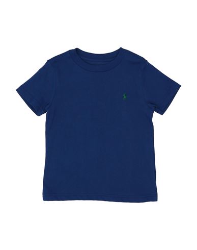 Polo Ralph Lauren Babies'  Cotton Jersey Crewneck Tee Toddler Boy T-shirt Midnight Blue Size 5 Cotton