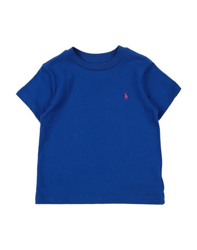 Polo Ralph Lauren Babies'  Cotton Jersey Crewneck Tee Toddler Boy T-shirt Bright Blue Size 5 Cotton