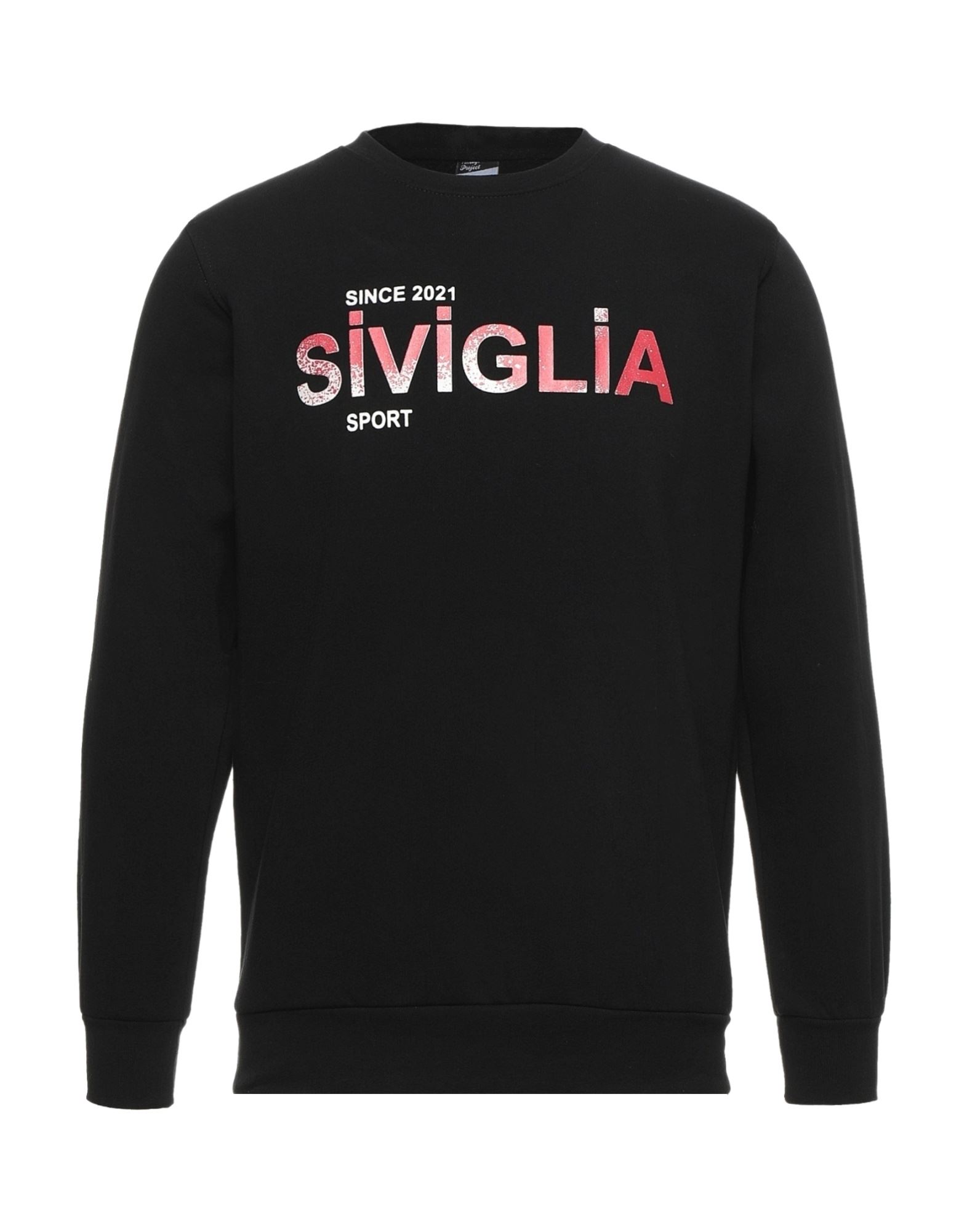 Shop Siviglia Man Sweatshirt Black Size Xxl Cotton, Polyester