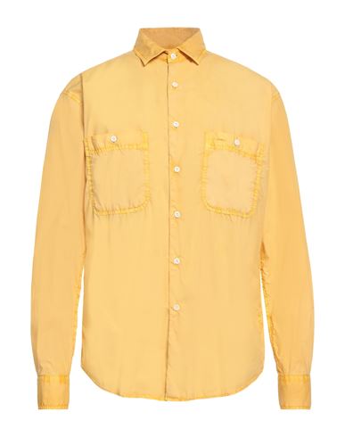 Aspesi Man Shirt Mustard Size Xl Cotton In Yellow