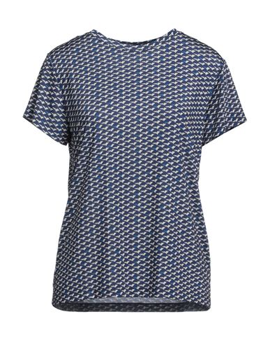 Seventy Sergio Tegon Woman T-shirt Midnight Blue Size 12 Polyester, Elastane
