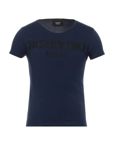 Man T-shirt Sky blue Size S Cotton