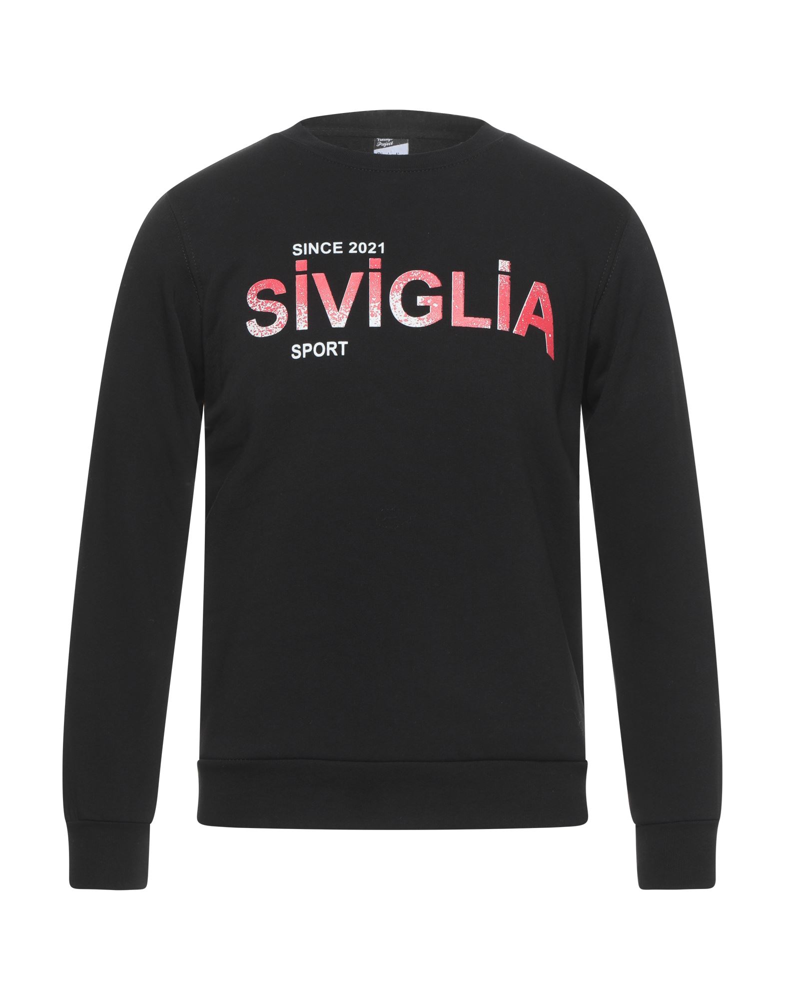 Shop Siviglia Man Sweatshirt Black Size L Cotton, Polyester