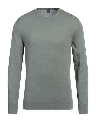 Shop Fedeli Man Sweater Military Green Size 40 Cotton