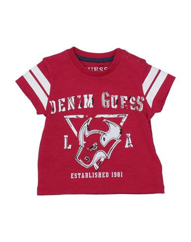 Guess Babies'  Newborn Boy T-shirt Red Size 3 Cotton