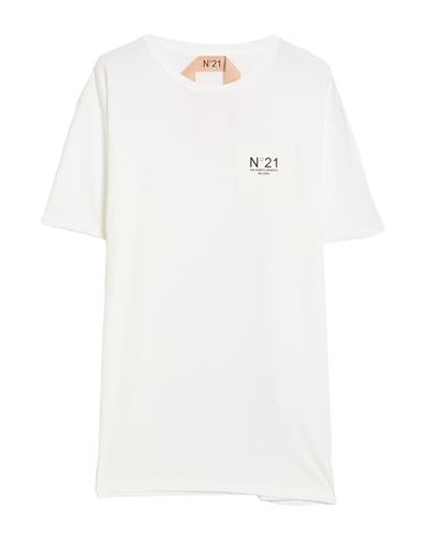 N°21 Woman T-shirt Ivory Size 12 Cotton, Acetate, Silk In White