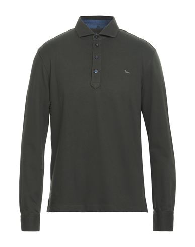 Harmont & Blaine Man Polo Shirt Dark Green Size L Cotton, Elastane