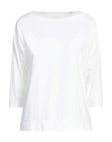 Rossopuro Woman T-shirt White Size S Cotton, Elastane