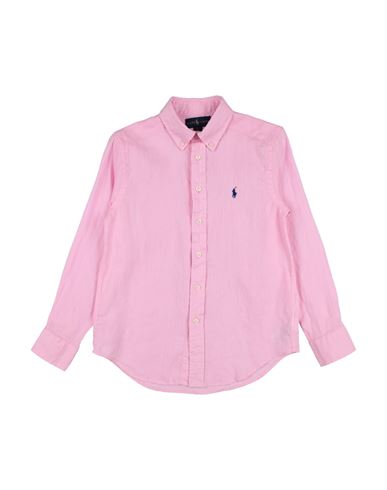 Polo Ralph Lauren Babies'  Linen Shirt Toddler Boy Shirt Pink Size 5 Linen
