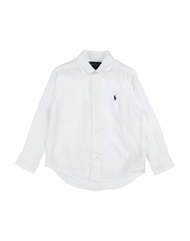 Shop Polo Ralph Lauren Linen Shirt Toddler Boy Shirt White Size 5 Linen