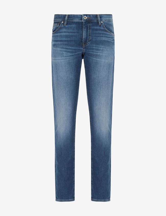 Armani Exchange Jeans Skinny Blu Cotone, Poliestere, Elastan