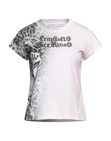 Shop Ermanno Scervino Woman T-shirt Pink Size S Cotton, Silk, Polyamide, Glass