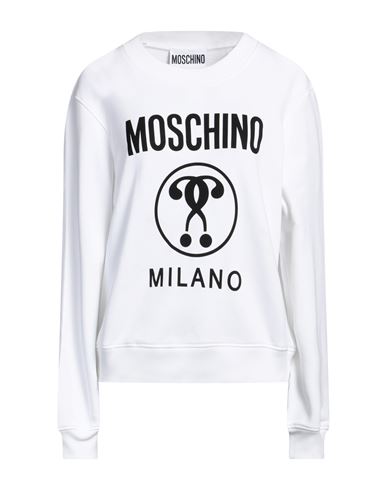 Shop Moschino Woman Sweatshirt White Size 14 Cotton
