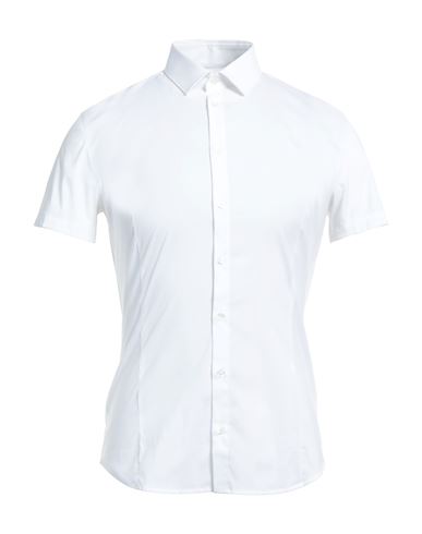 Patrizia Pepe Man Shirt White Size 44 Cotton, Polyamide, Elastane