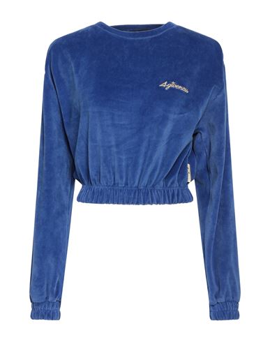 4giveness Woman Sweatshirt Bright Blue Size M Cotton, Polyester