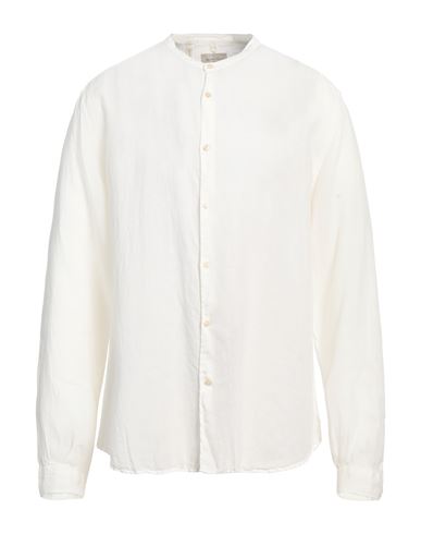 Brooksfield Man Shirt Off White Size 17 Linen In Off White