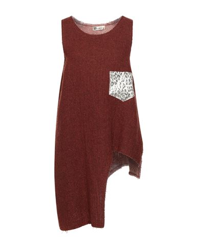 Ebarrito Woman Top Rust Size Onesize Acrylic, Polyester, Wool, Silk, Elastane In Red