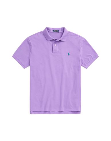 Polo Ralph Lauren Slim Fit Mesh Polo Shirt Man Polo Shirt Purple Size Xxl Cotton