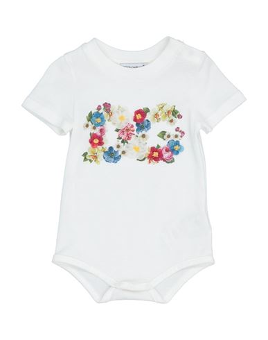 Dolce & Gabbana Newborn Girl Baby Bodysuit White Size 3 Cotton