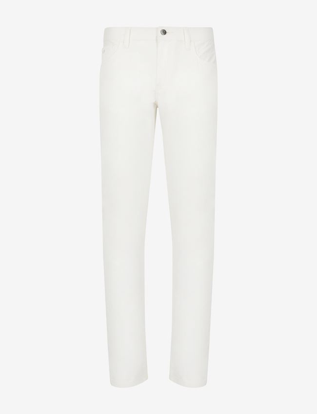 Armani Exchange Jeans Slim Fit Bianco Cotone, Elastan