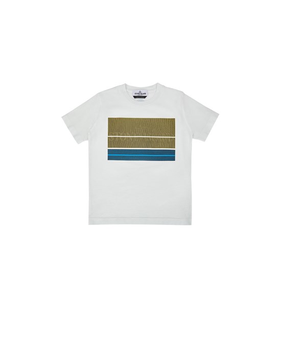 T-shirt manches courtes Homme 21070 COTTON JERSEY_‘LENTICULAR SCRITTA’ PRINT_GARMENT DYED Front STONE ISLAND KIDS