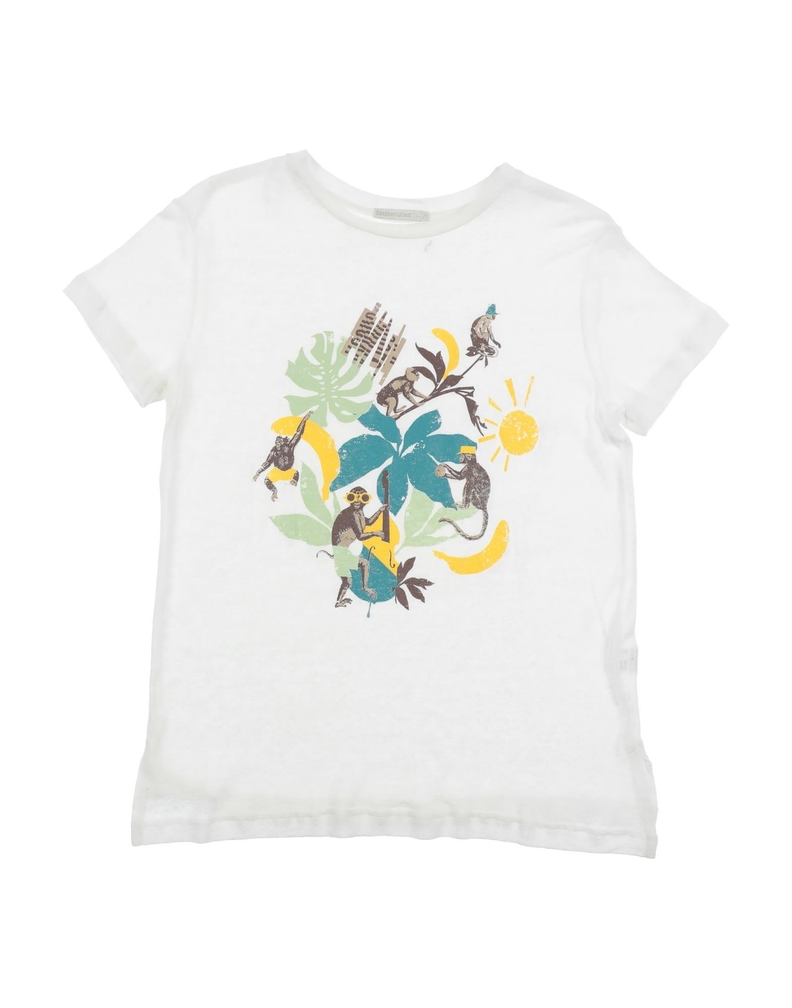 Raspberry Plum Kids'  Toddler Girl T-shirt White Size 5 Cotton, Viscose