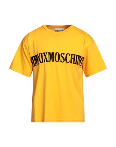 Shop Moschino Man T-shirt Ocher Size S Cotton In Yellow