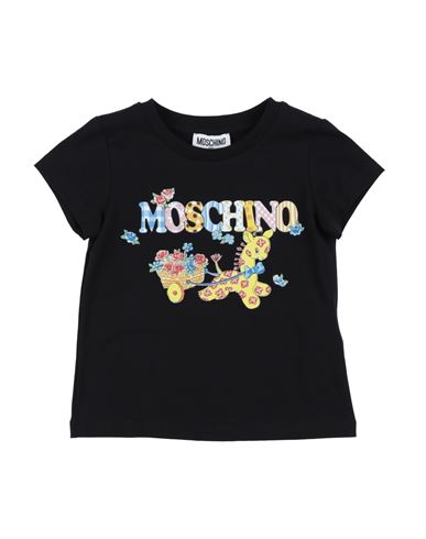 Moschino Kid Babies'  Toddler Girl T-shirt Black Size 4 Cotton, Elastane