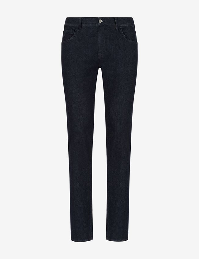 Armani Exchange Jeans Skinny Blu Notte Cotone, Elastan