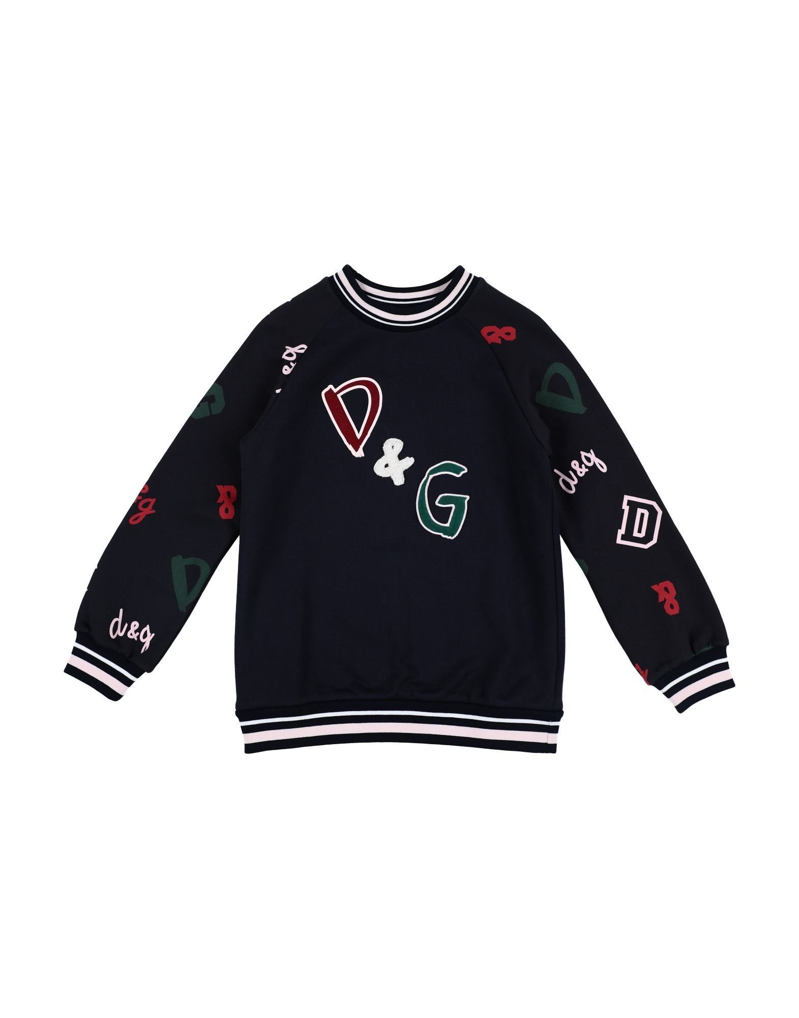 Dolce & Gabbana Kids'  Toddler Girl Sweatshirt Midnight Blue Size 6 Cotton, Polyester, Pvc - Polyvinyl Chlo