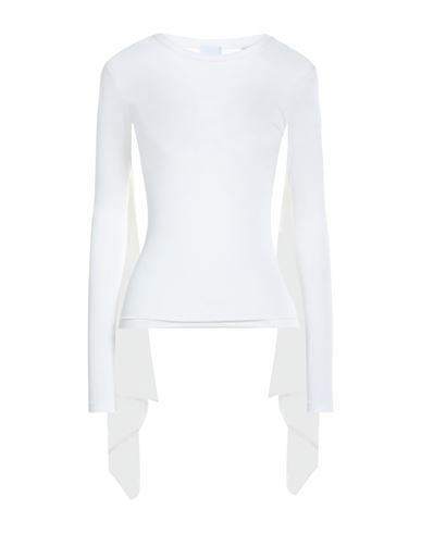 Burberry Woman T-shirt White Size Xxs Viscose, Elastane