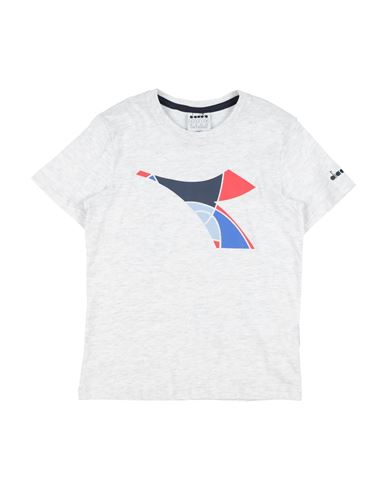 Diadora Babies'  Toddler Boy T-shirt Light Grey Size 4 Organic Cotton, Viscose In White