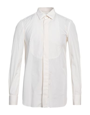 Boglioli Man Shirt Cream Size 15 ¾ Cotton In White