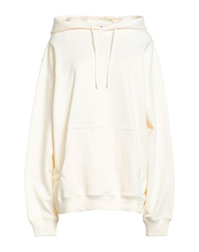 Msgm Woman Sweatshirt Ivory Size Xl Cotton In White