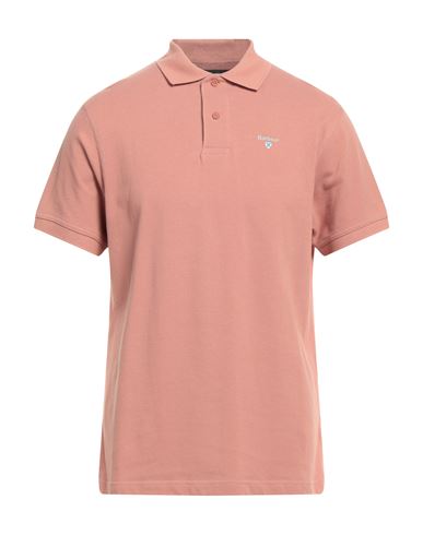 Shop Barbour Man Polo Shirt Pastel Pink Size L Cotton