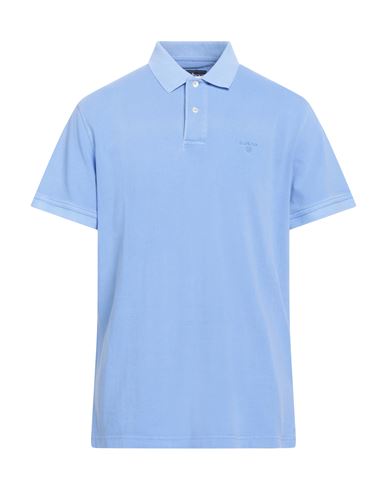 Barbour Man Polo Shirt Light Blue Size S Cotton