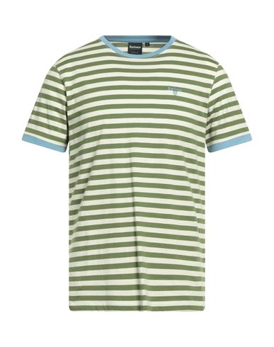 Barbour Man T-shirt Military Green Size L Cotton