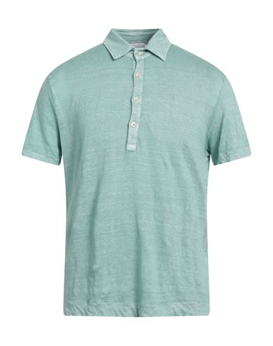 Boglioli Man Polo Shirt Sage Green Size L Cotton